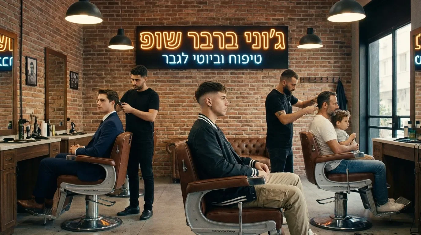 Johnny Barber shop - מספרה מודרנית בסגנון עירוני